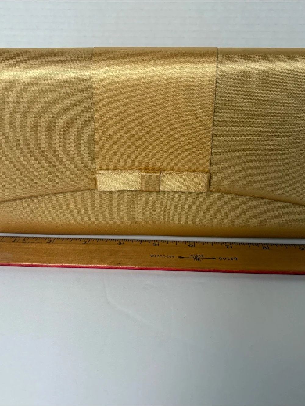 NWT- Valerie Stevens gold satin convertible evening clutch